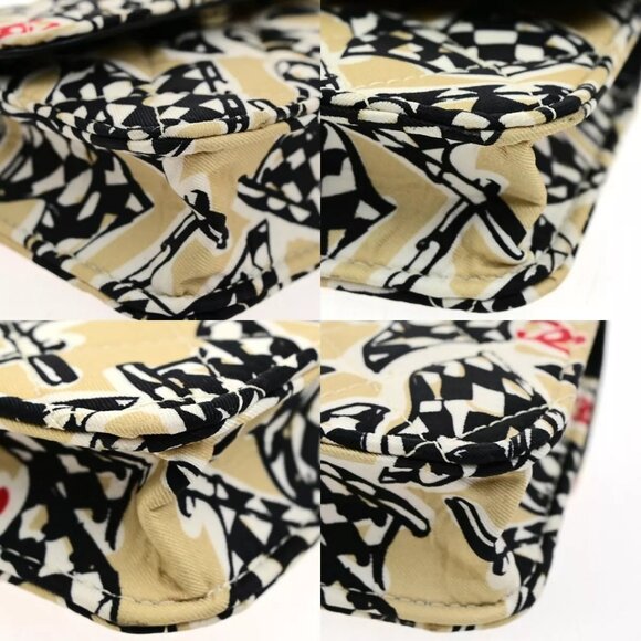 CHANEL CC Checkered Flag Year-End Gift Chain Mini Shoulder Bag Canvas 685RL020 - Picture 12 of 16